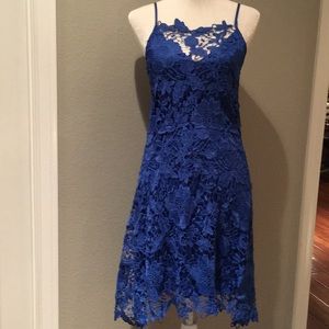 Zara Royal Blue Lace Dress
